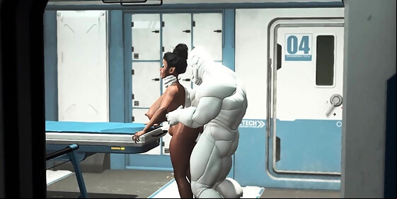 a hot black girl needs a huge cyborg cock in her ass