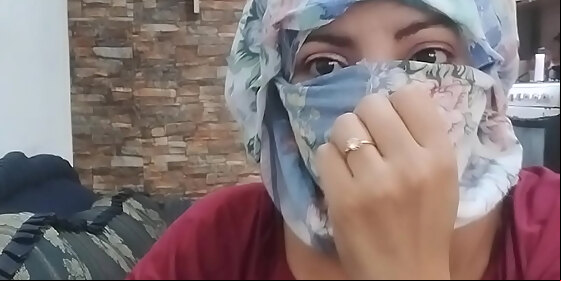 real arab with huge tits masturbates creamy juicy pussy to orgasm while husband in other room on cam